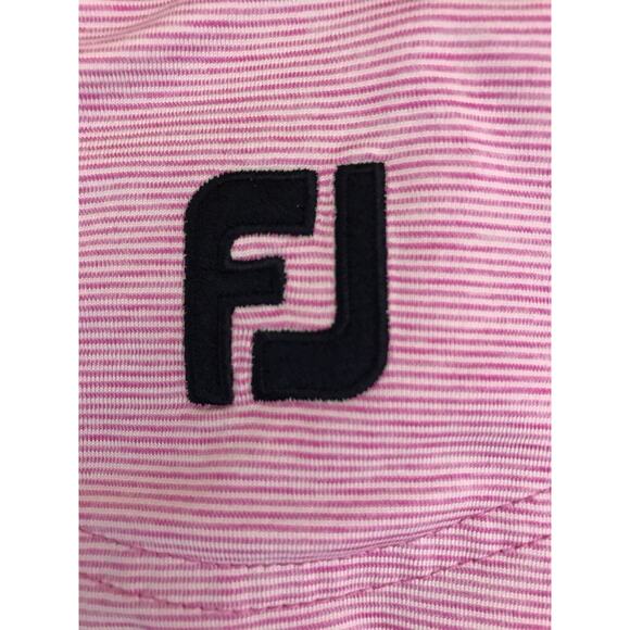 FootJoy Golf Polo Shirt Mens Large Pink Microstripe Legend - Picture 4 of 6